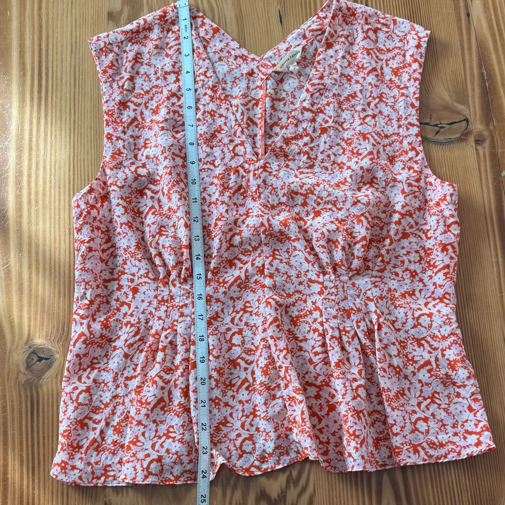 Rebecca Taylor Silk Provence Floral Block Print V-Neck Top - Picture 11 of 11
